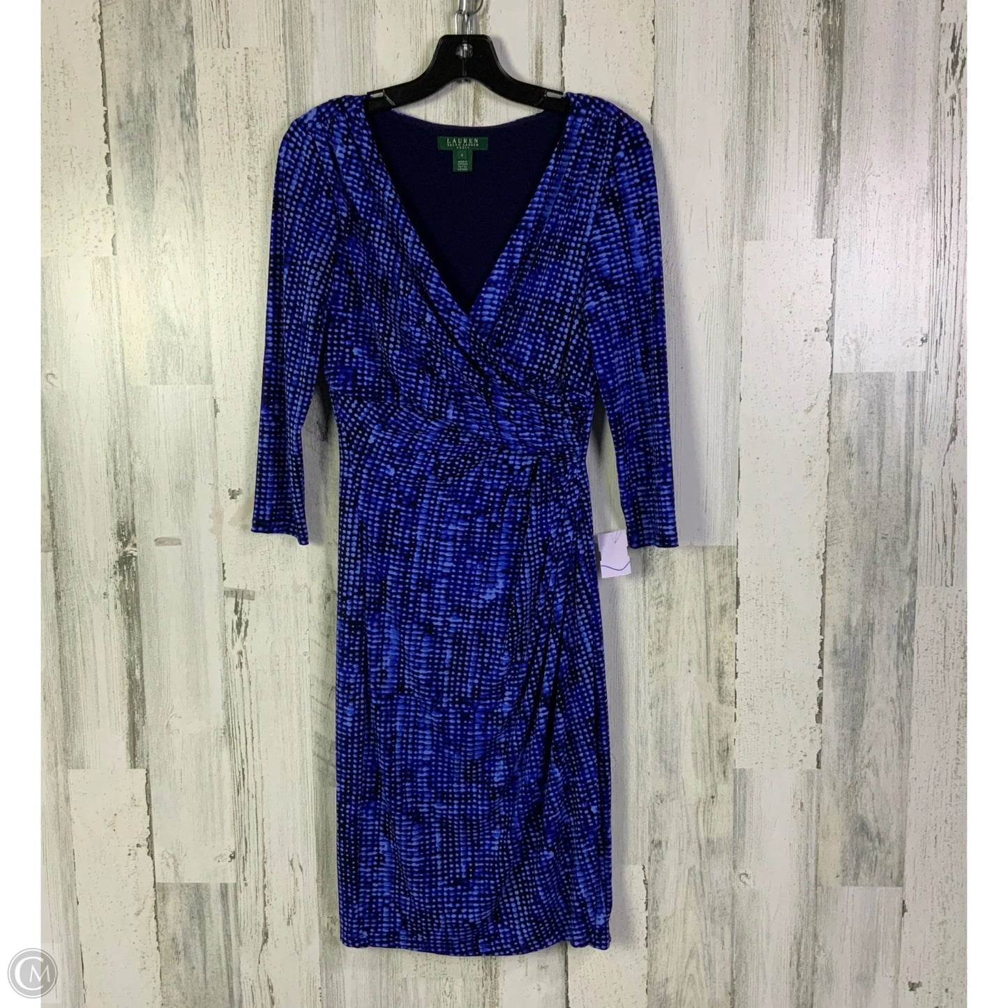 Dress Work By Ralph Lauren In Blue, Size: S