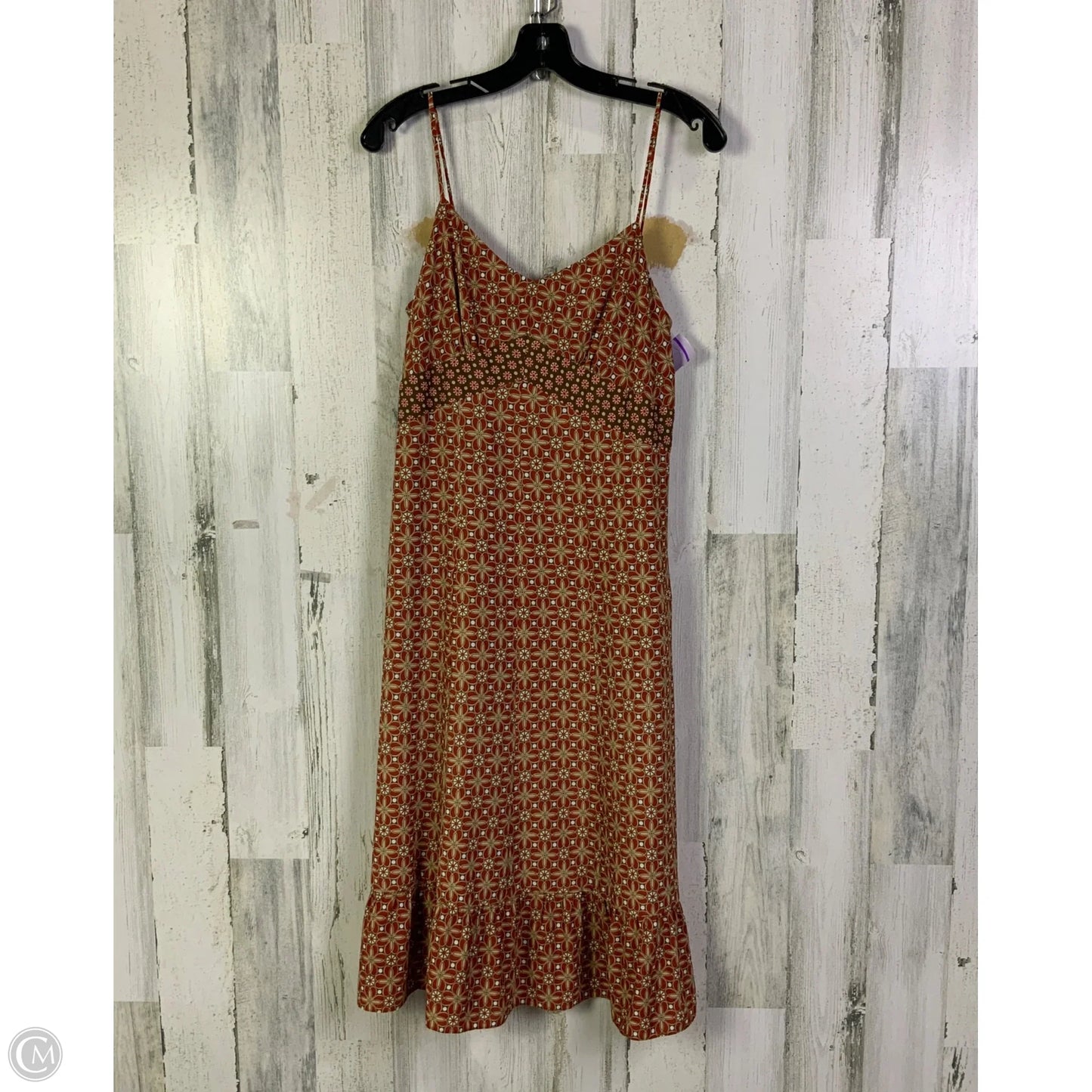 Dress Casual Midi By Loft In Orange, Size: S
