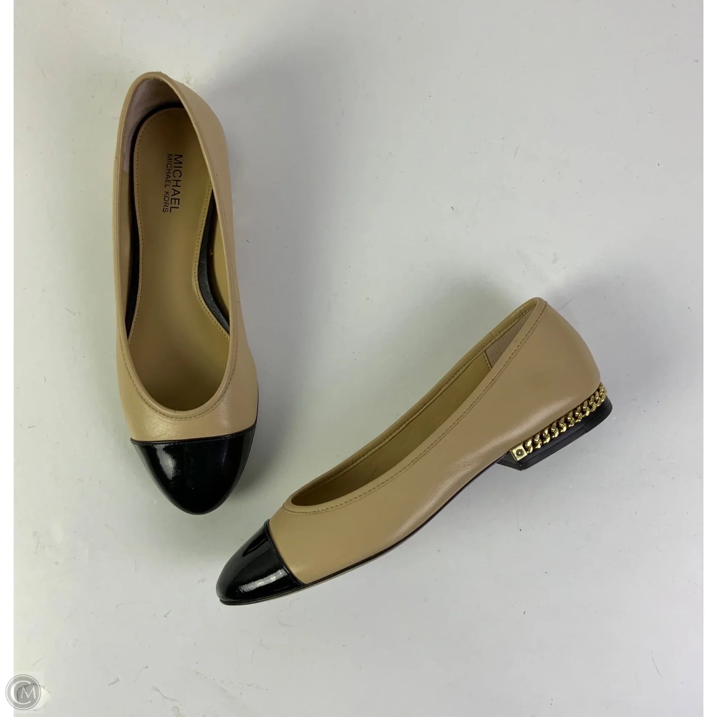 Shoes Flats By Michael By Michael Kors In Black & Tan, Size: 5.5