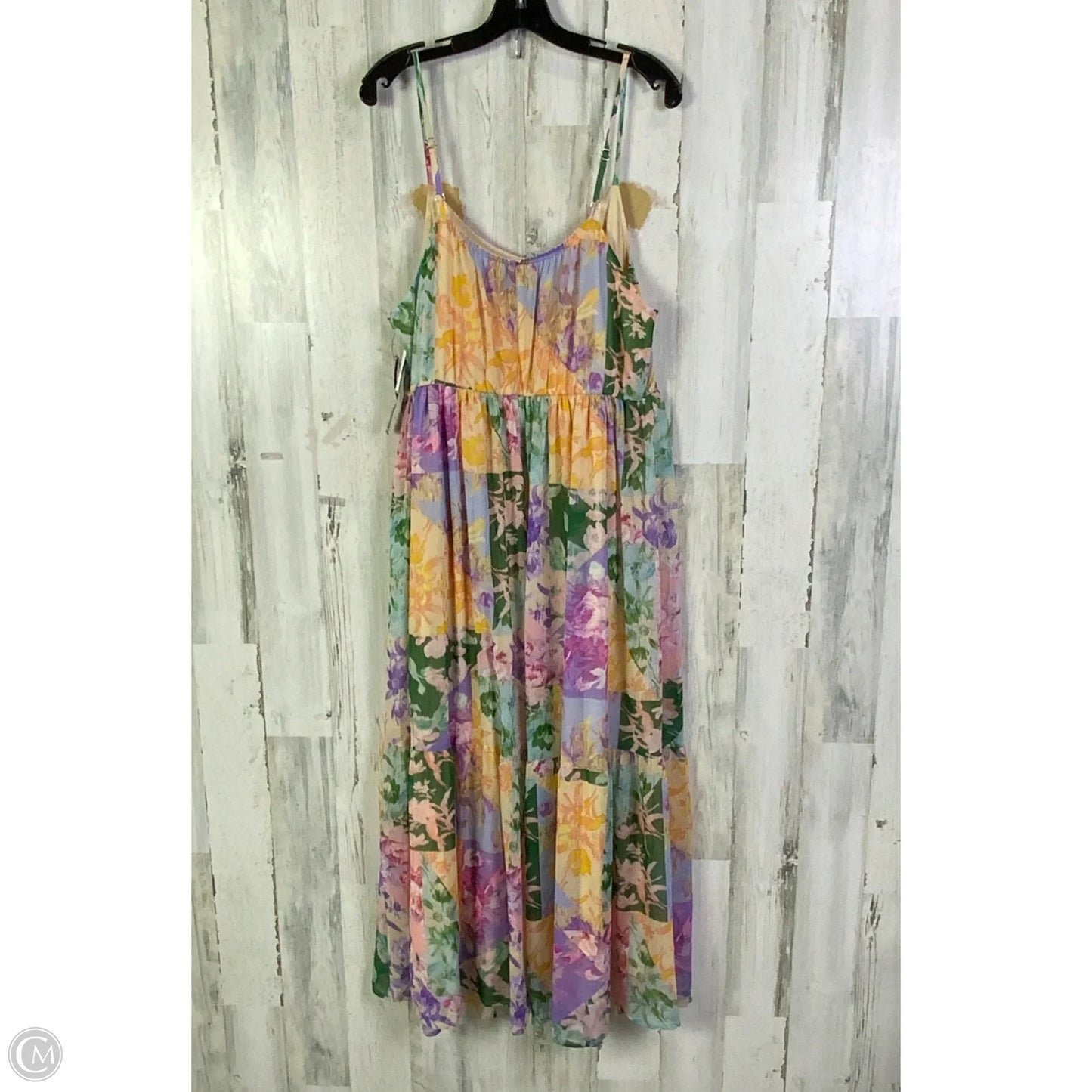Dress Casual Maxi By Lane Bryant In Blue & Pink, Size: L