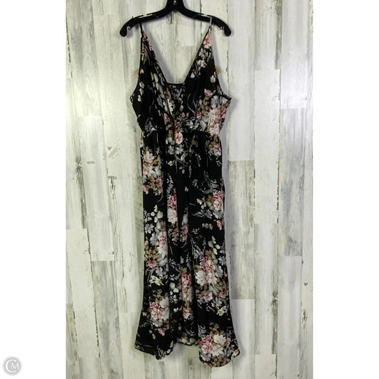 Dress Casual Maxi By Shein In Black & Pink, Size: 3x