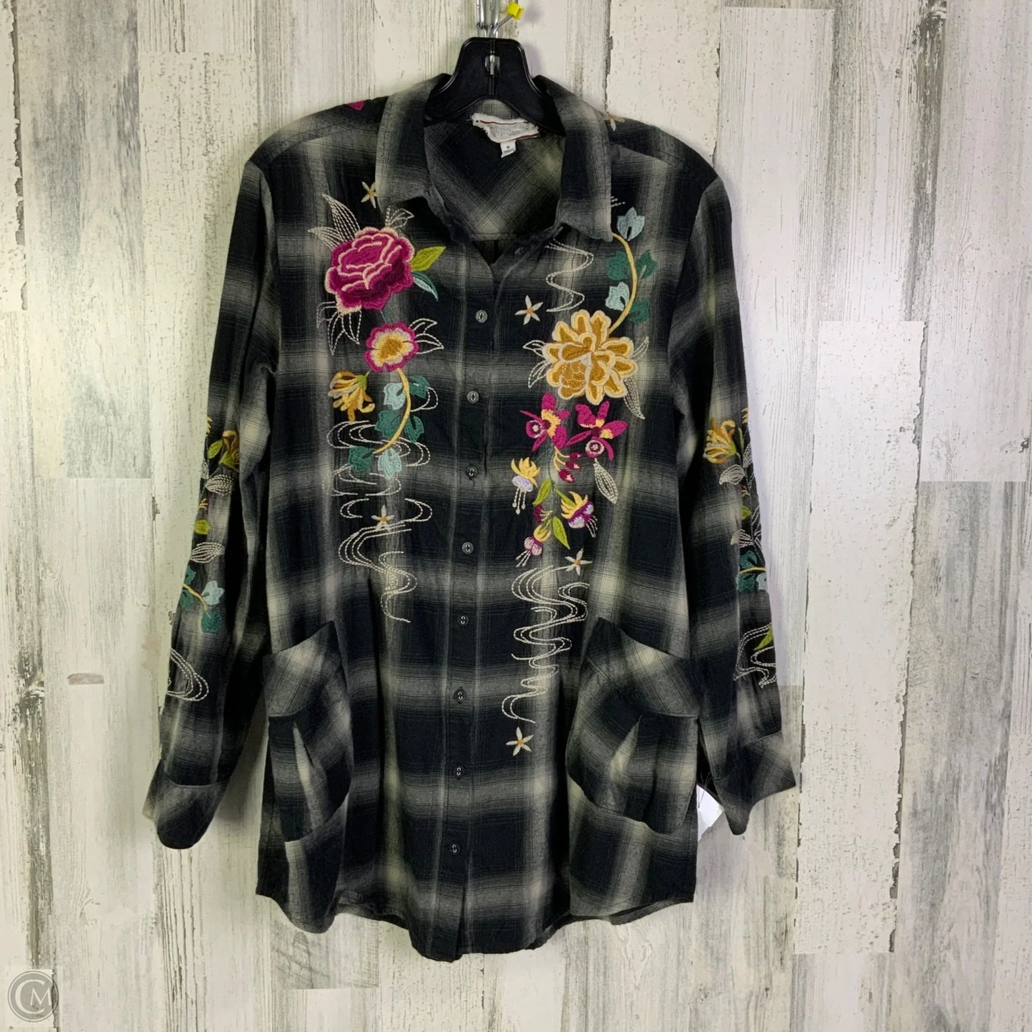 Top Long Sleeve By Johnny Was In Black, Size: M