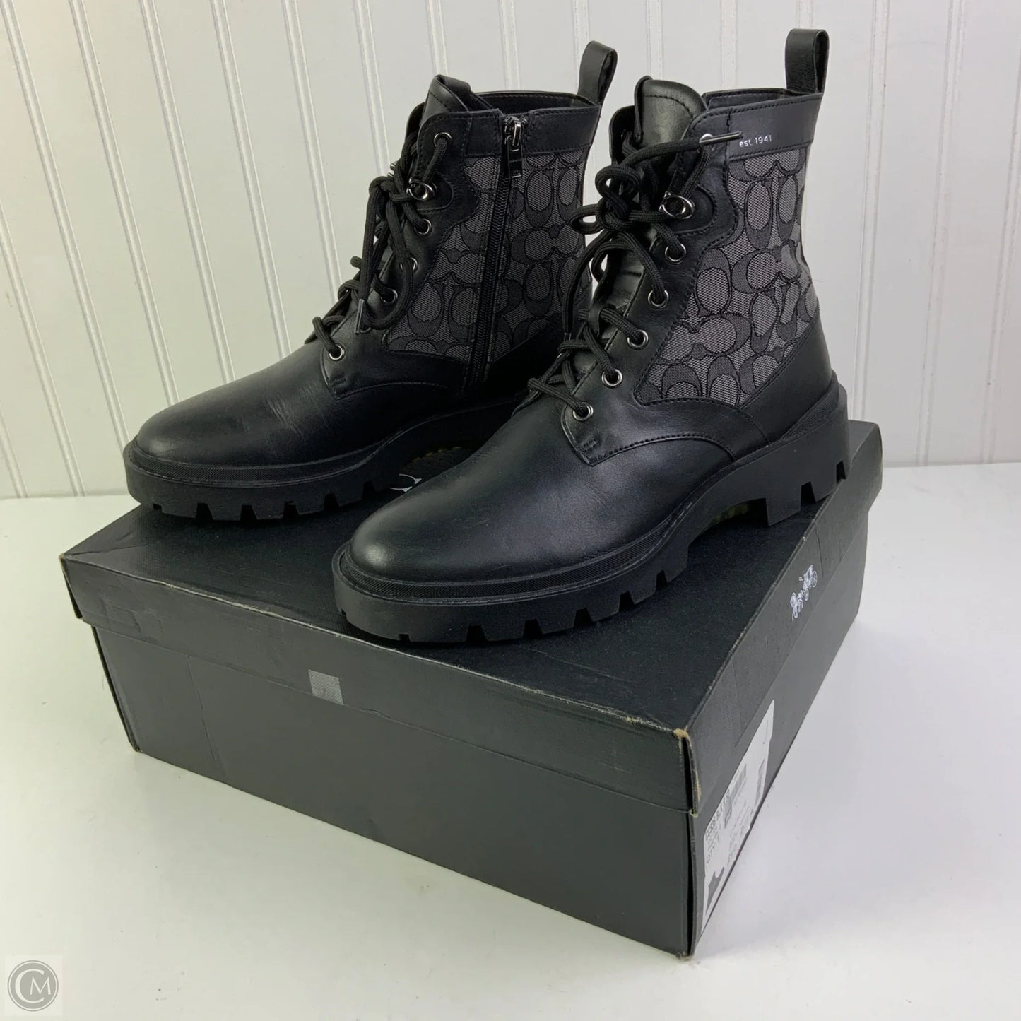 Boots Designer By Coach In Black, Size: 10