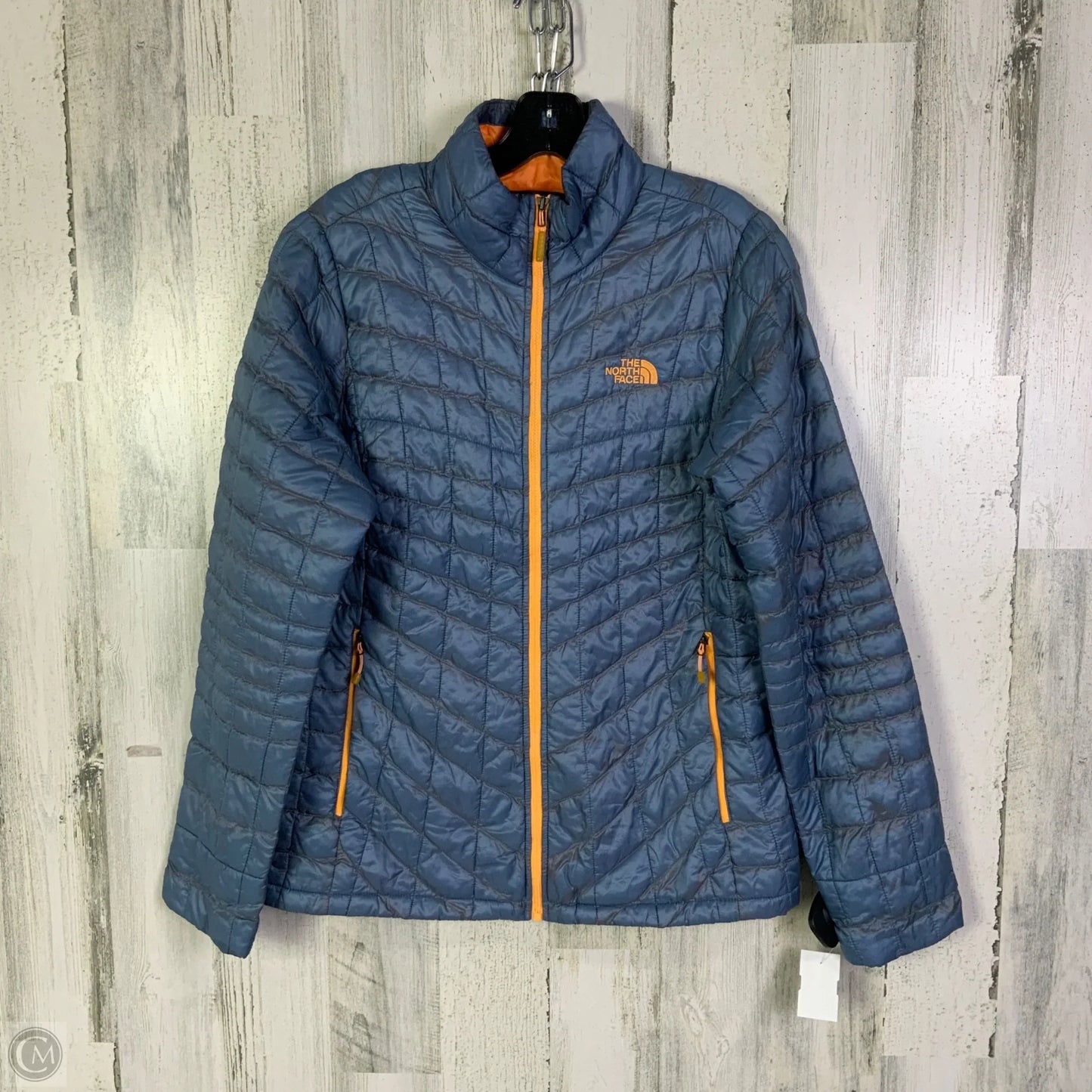 Jacket Puffer & Quilted By The North Face In Blue & Orange, Size: M