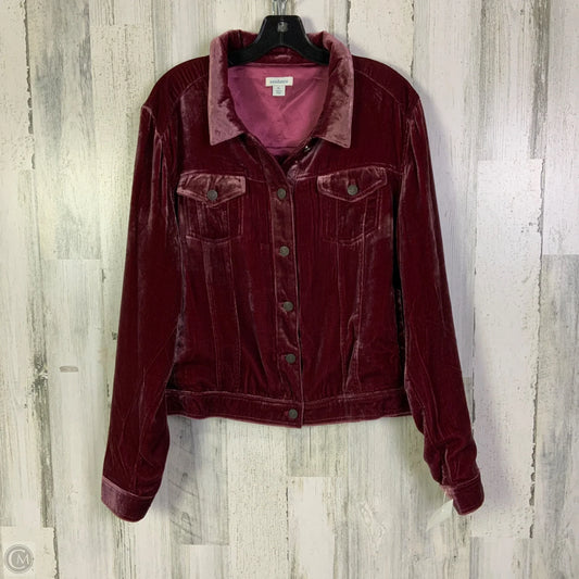 Jacket Shirt By Sundance In Maroon, Size: Xl