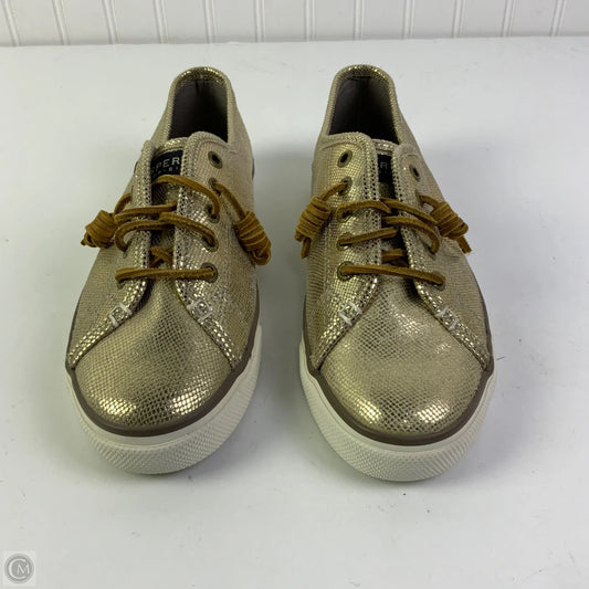 Shoes Sneakers By Sperry In Gold, Size: 9