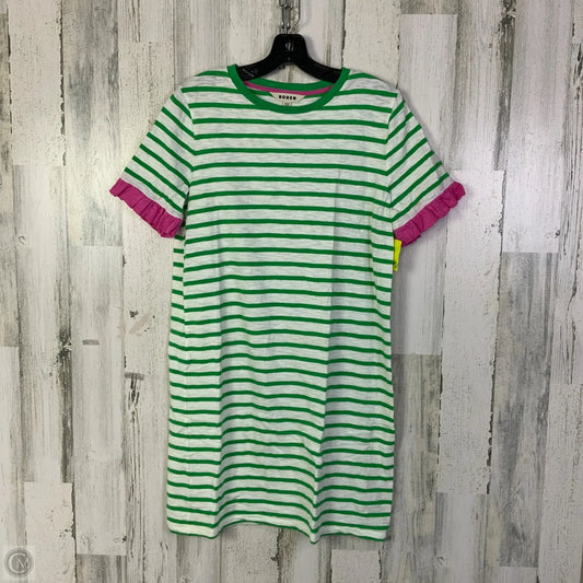 Dress Casual Short By Boden In Green & White, Size: M