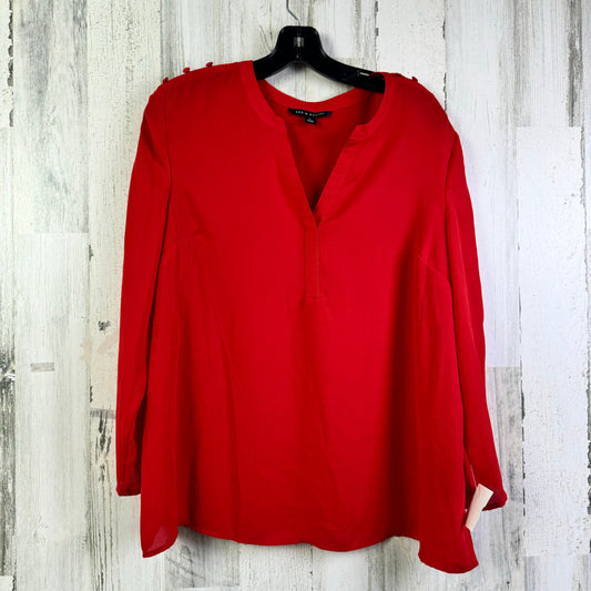 Blouse 3/4 Sleeve By Zac And Rachel In Red, Size: L