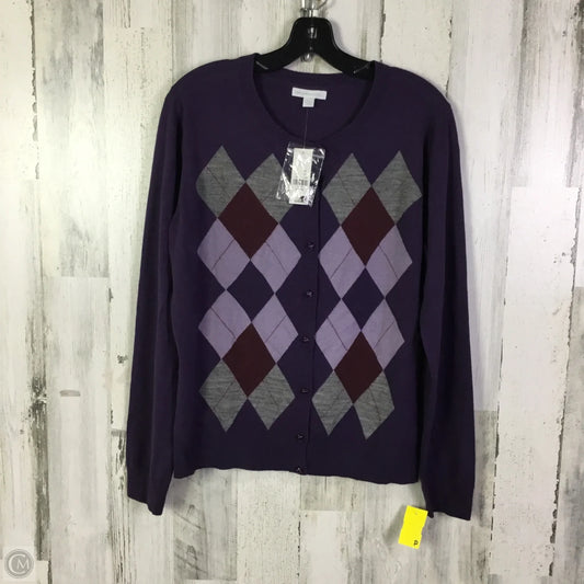Sweater Cardigan By New York And Co In Purple, Size: Xl