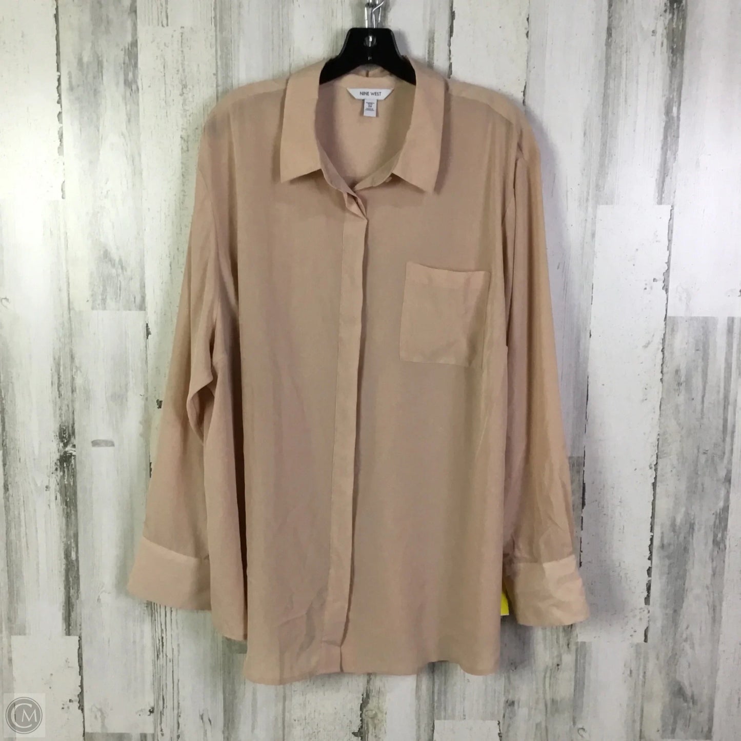 Top Long Sleeve By Nine West Apparel In Pink, Size: 3x