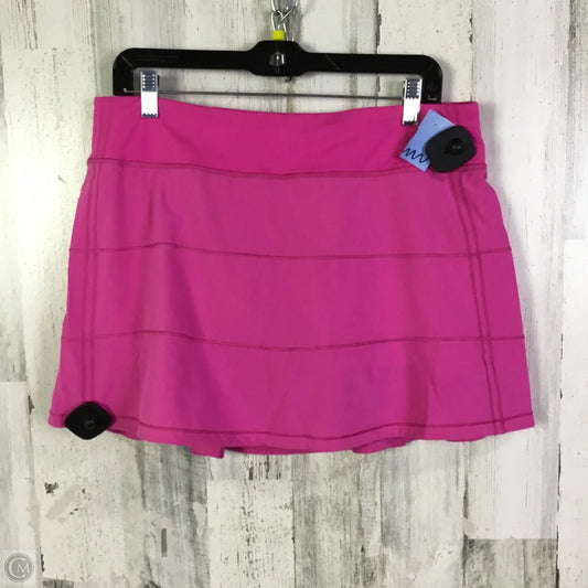 Athletic Skort By Lululemon In Pink, Size: 10