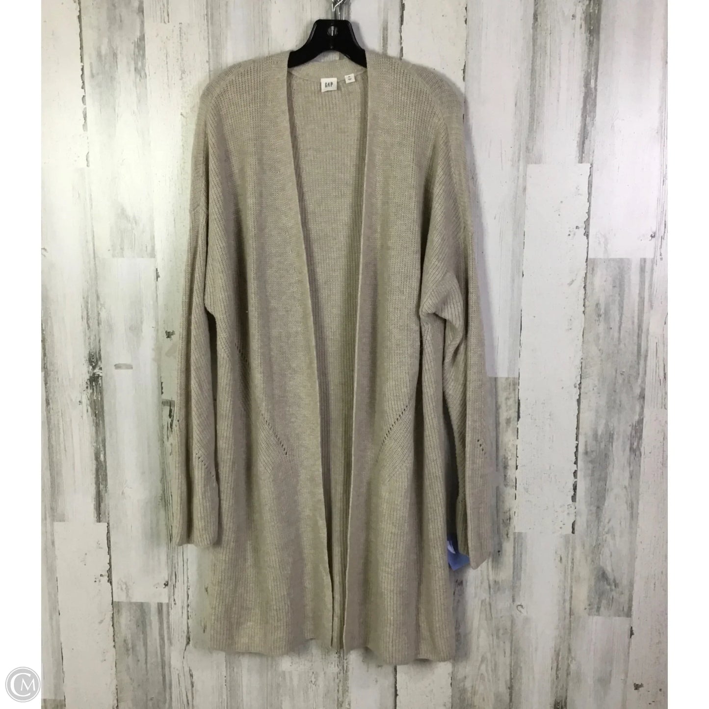 Sweater Cardigan By Gap In Cream, Size: Xl