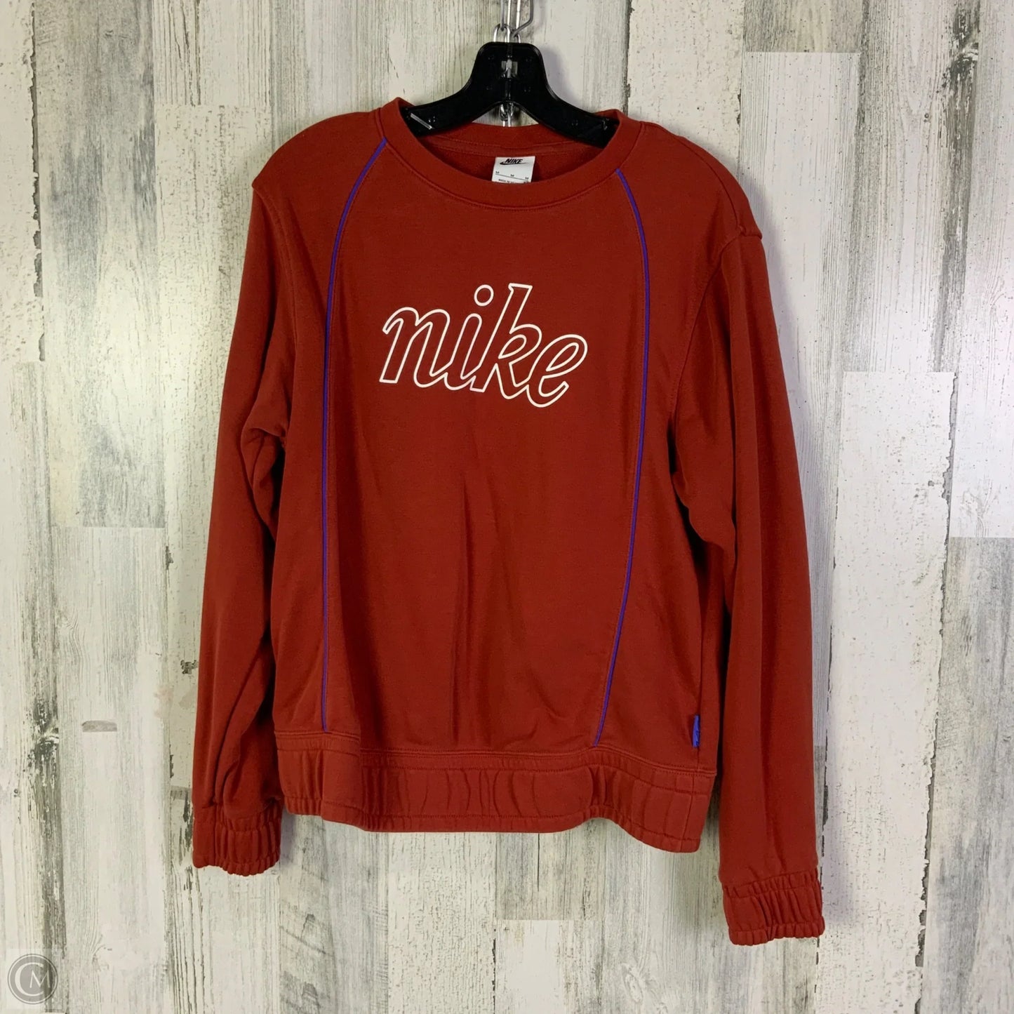 Sweatshirt Crewneck By Nike Apparel In Orange, Size: M