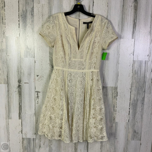 Dress Casual Short By Bcbgmaxazria In Cream, Size: S