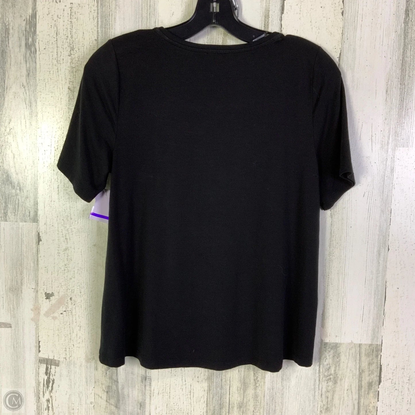 Top Short Sleeve Basic By Eileen Fisher In Black, Size: Xxs