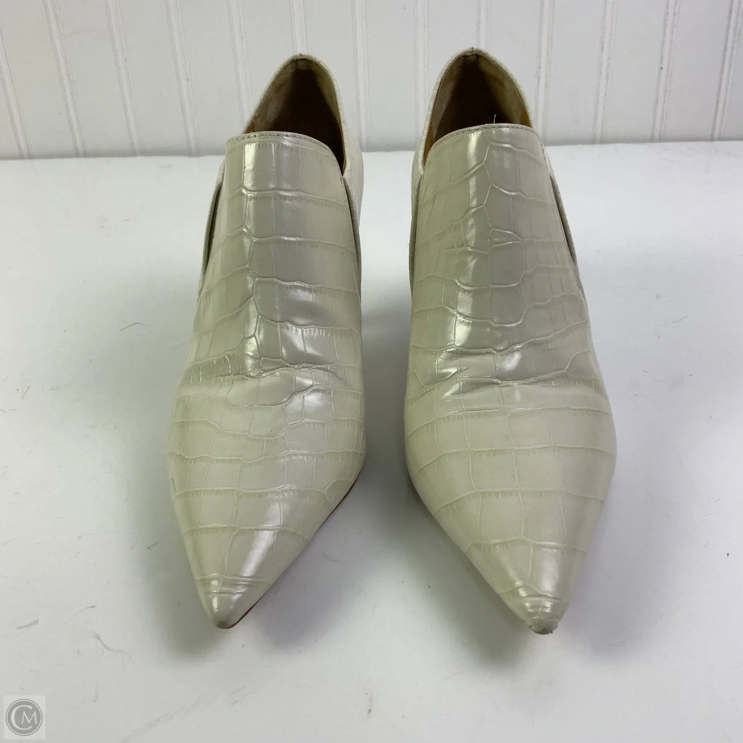 Boots Designer By Tory Burch In Ivory, Size: 8