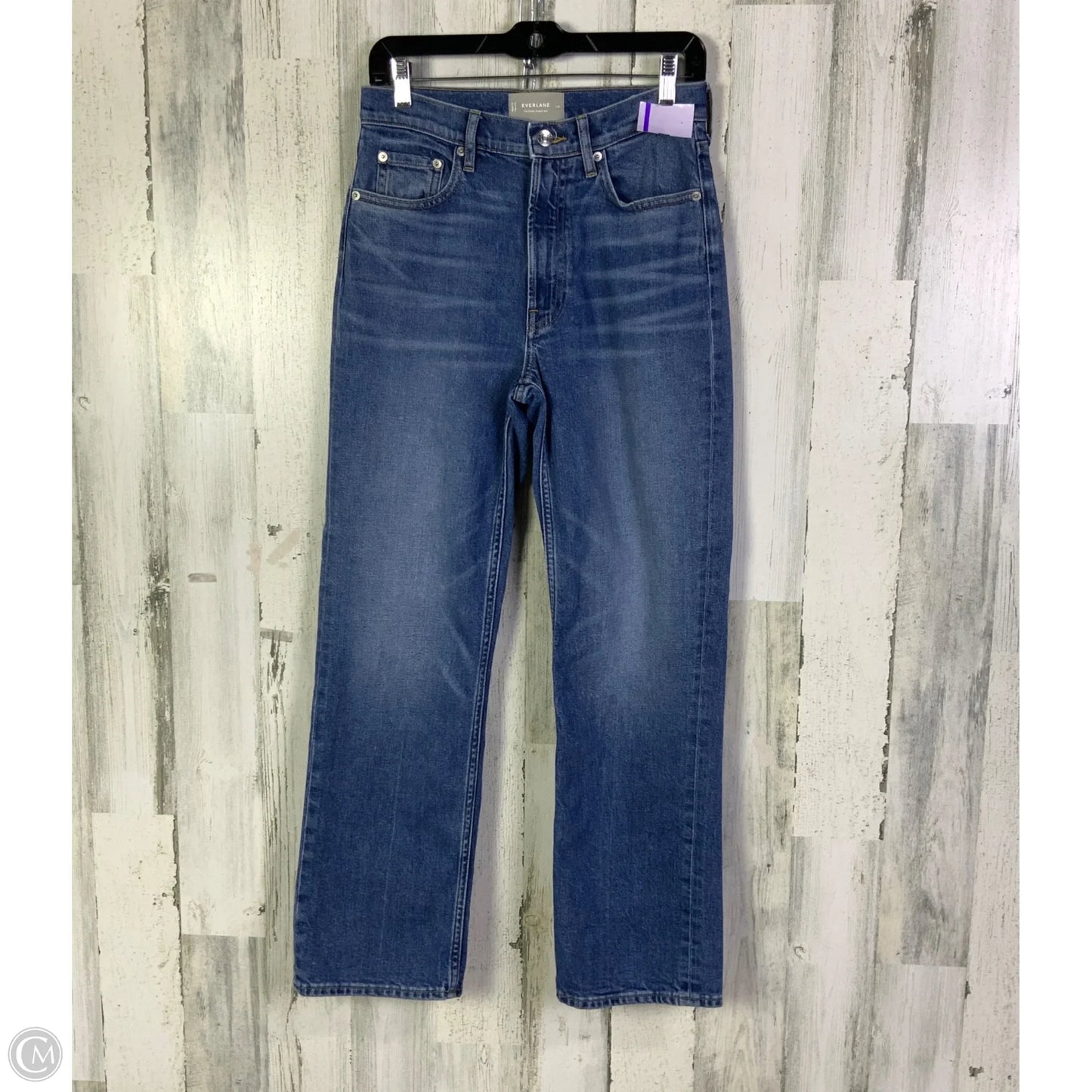 Jeans Straight By Everlane In Blue Denim, Size: 4