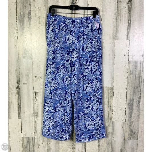 Pants Wide Leg By J. Jill In Blue & White, Size: 4