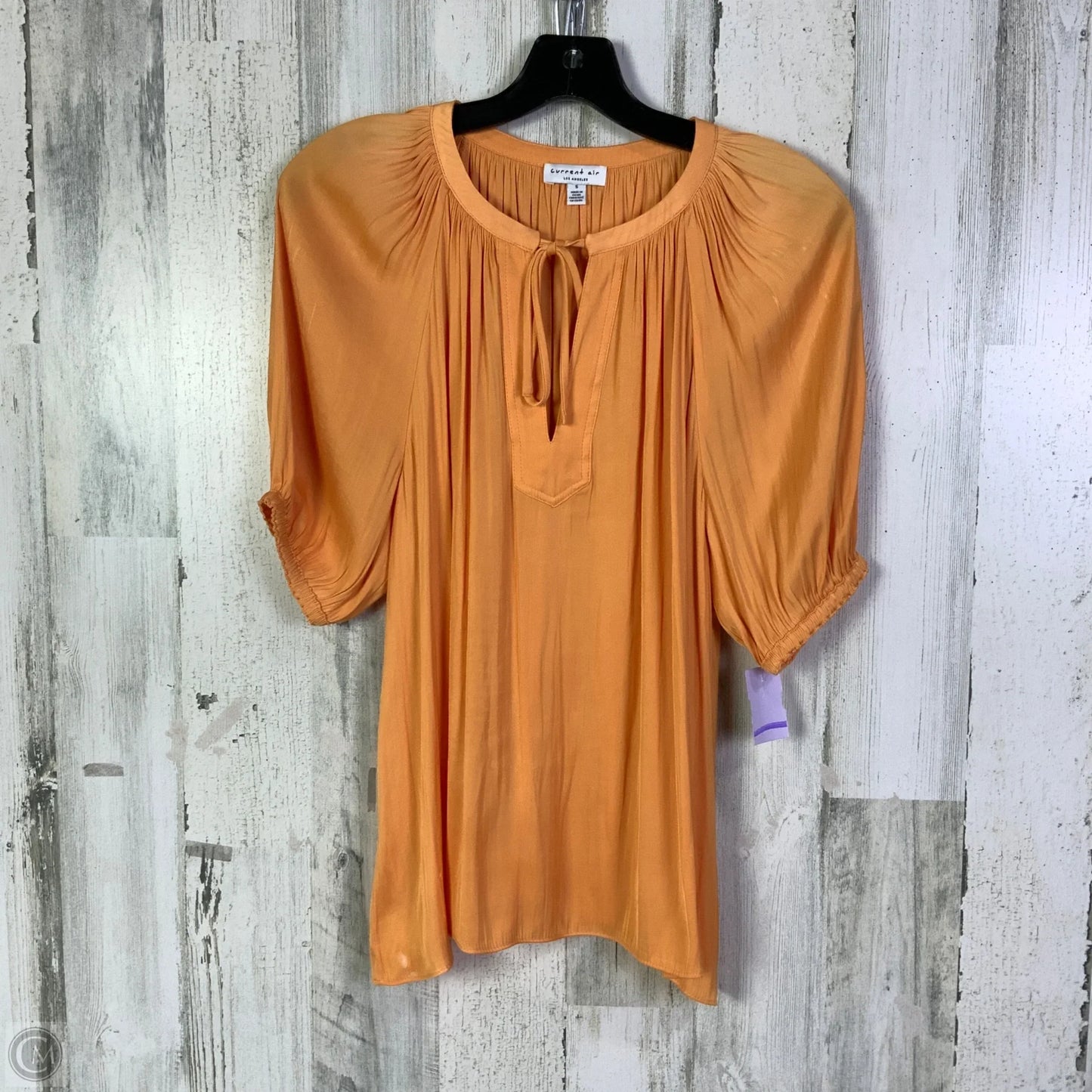 Top 3/4 Sleeve By Current Air In Orange, Size: S