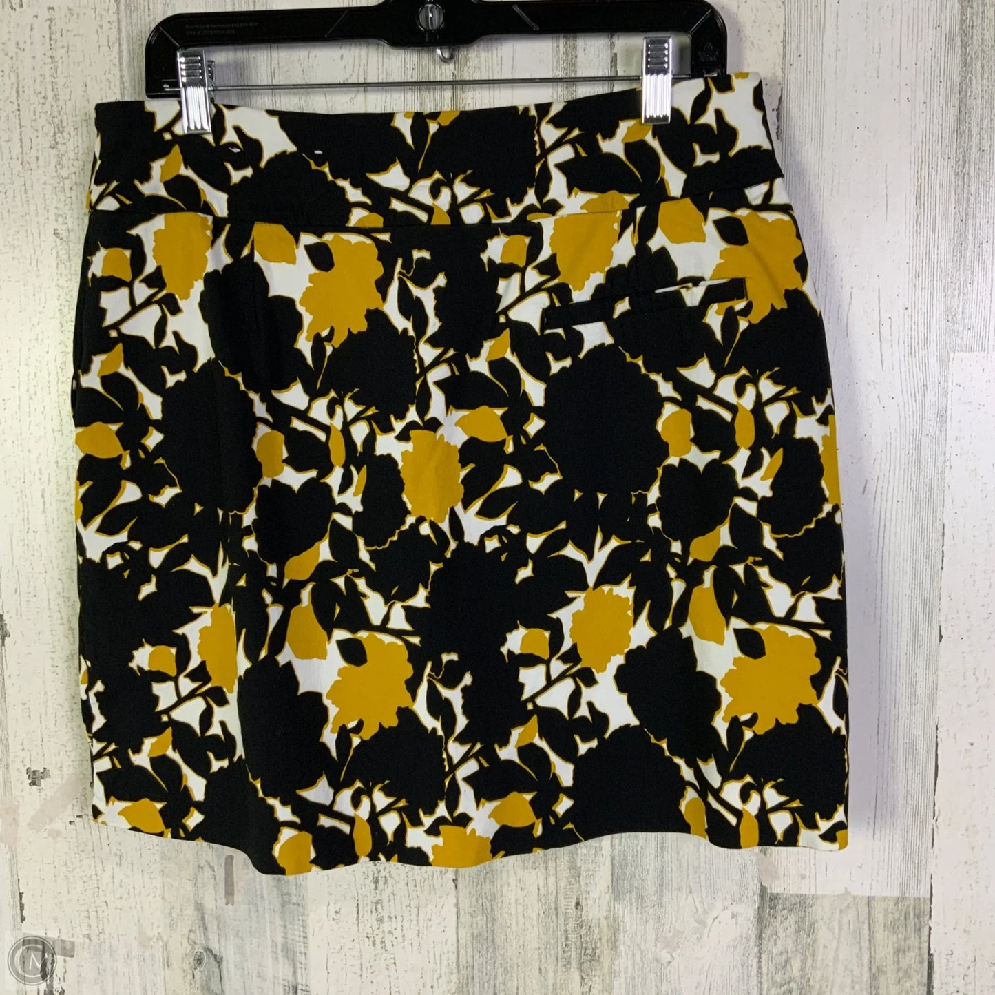 Skort By Peck And Peck In Black & Yellow, Size: 12