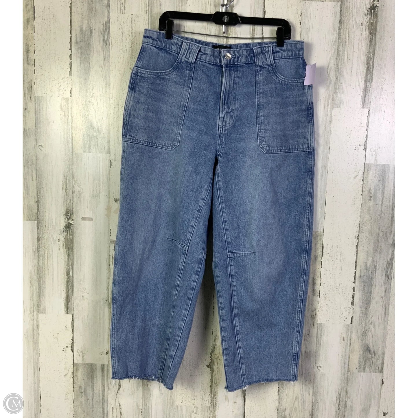 Jeans Wide Leg By Free Assembly In Blue Denim, Size: 14