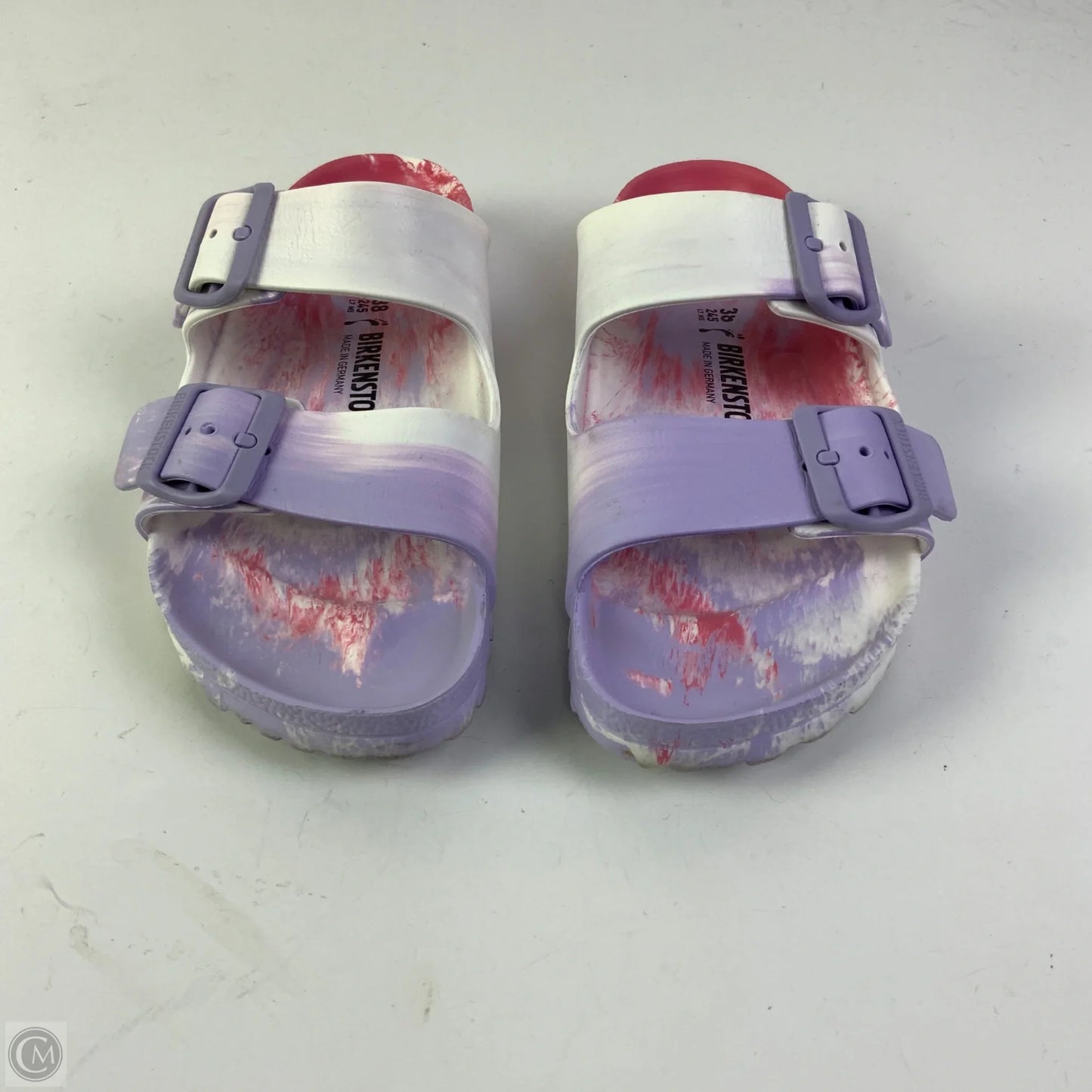 Sandals Flats By Birkenstock In Purple, Size: 7