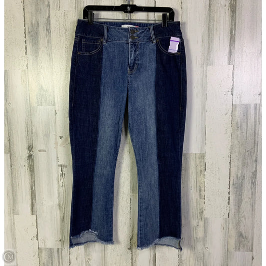 Jeans Cropped By Cabi In Blue Denim, Size: 10