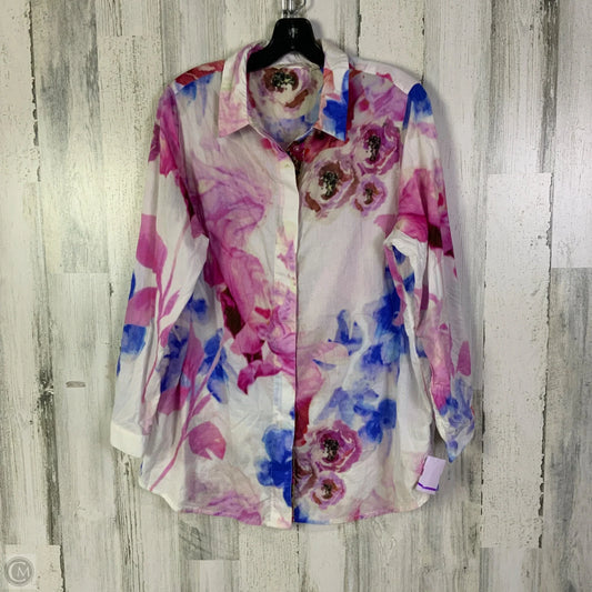 Top Long Sleeve By Soft Surroundings In White, Size: Xlp