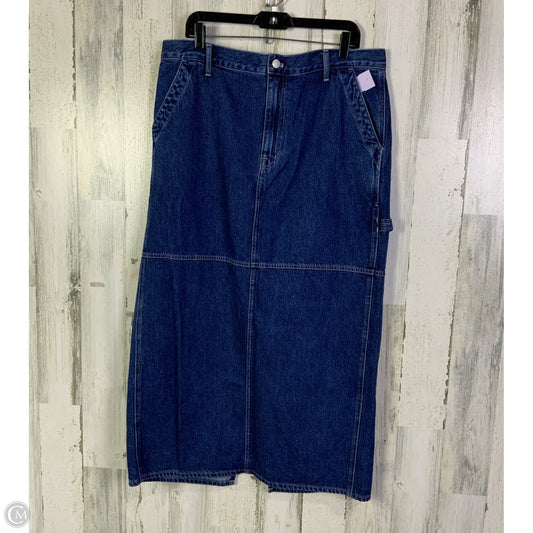 Skirt Maxi By Madewell In Blue Denim, Size: 10