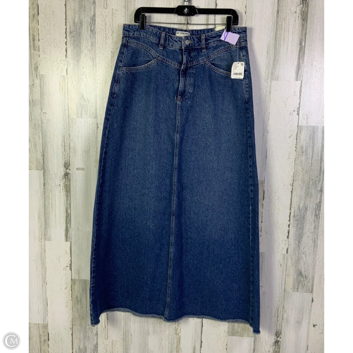 Skirt Maxi By We The Free In Blue Denim, Size: 14
