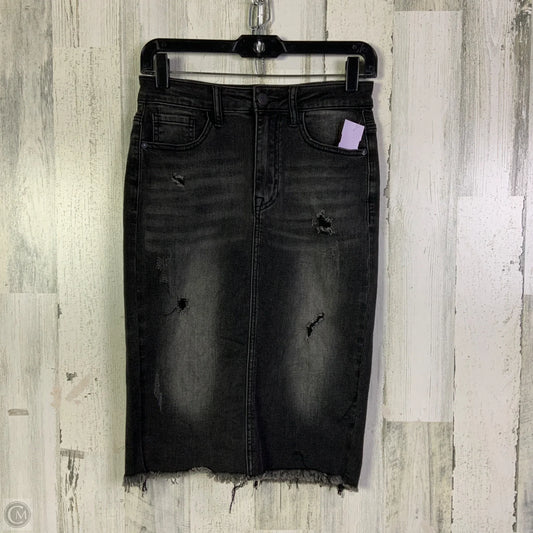 Skirt Mini & Short By Risen In Black Denim, Size: 4