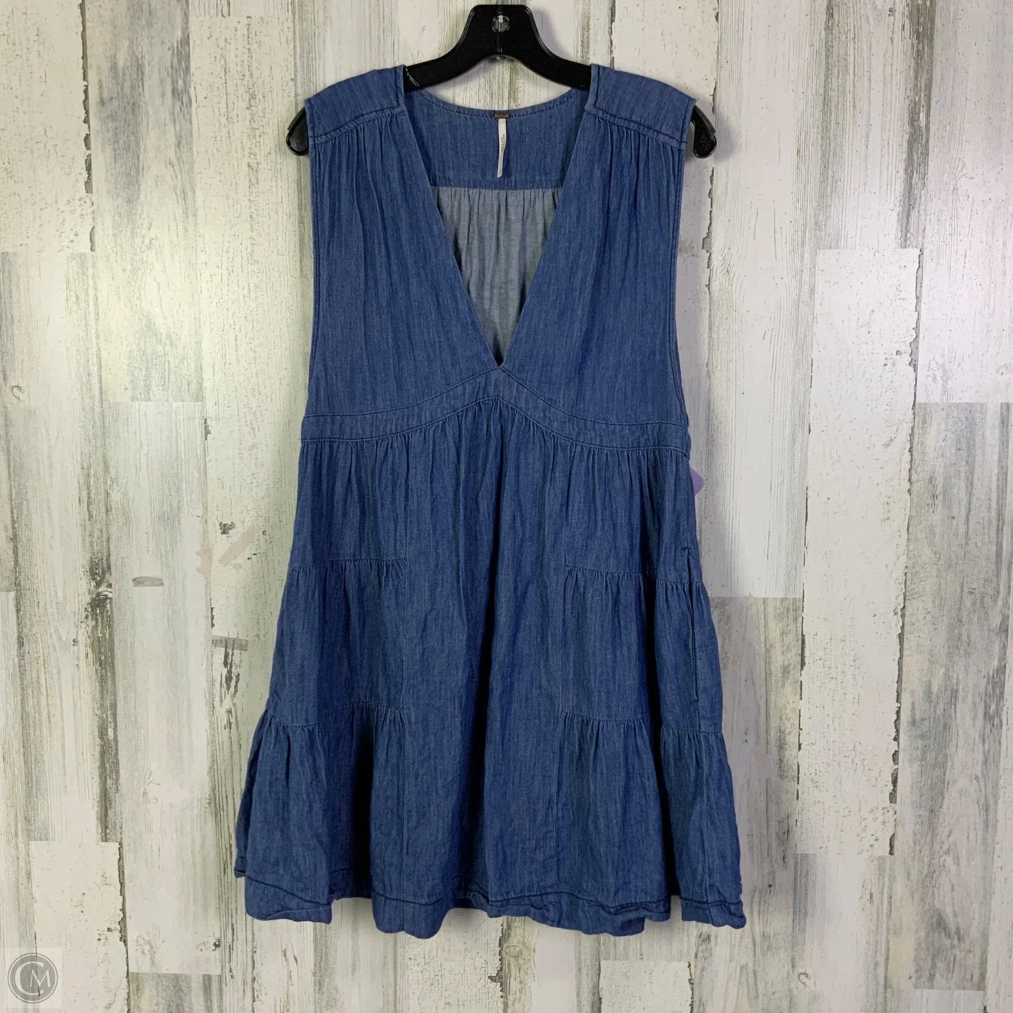 Dress Casual Short By Free People In Blue Denim, Size: S