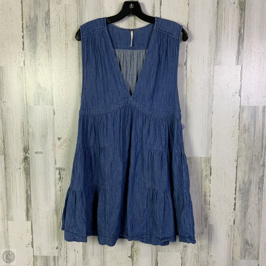 Dress Casual Short By Free People In Blue Denim, Size: S