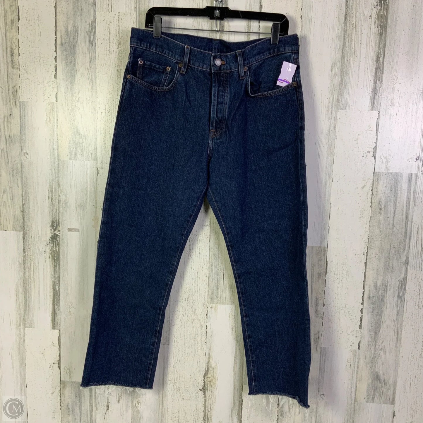Jeans Straight By Massimo Dutti In Blue Denim, Size: 10