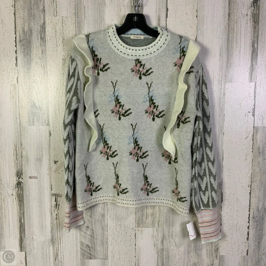 Sweater By Sunday Up In Green & White, Size: M