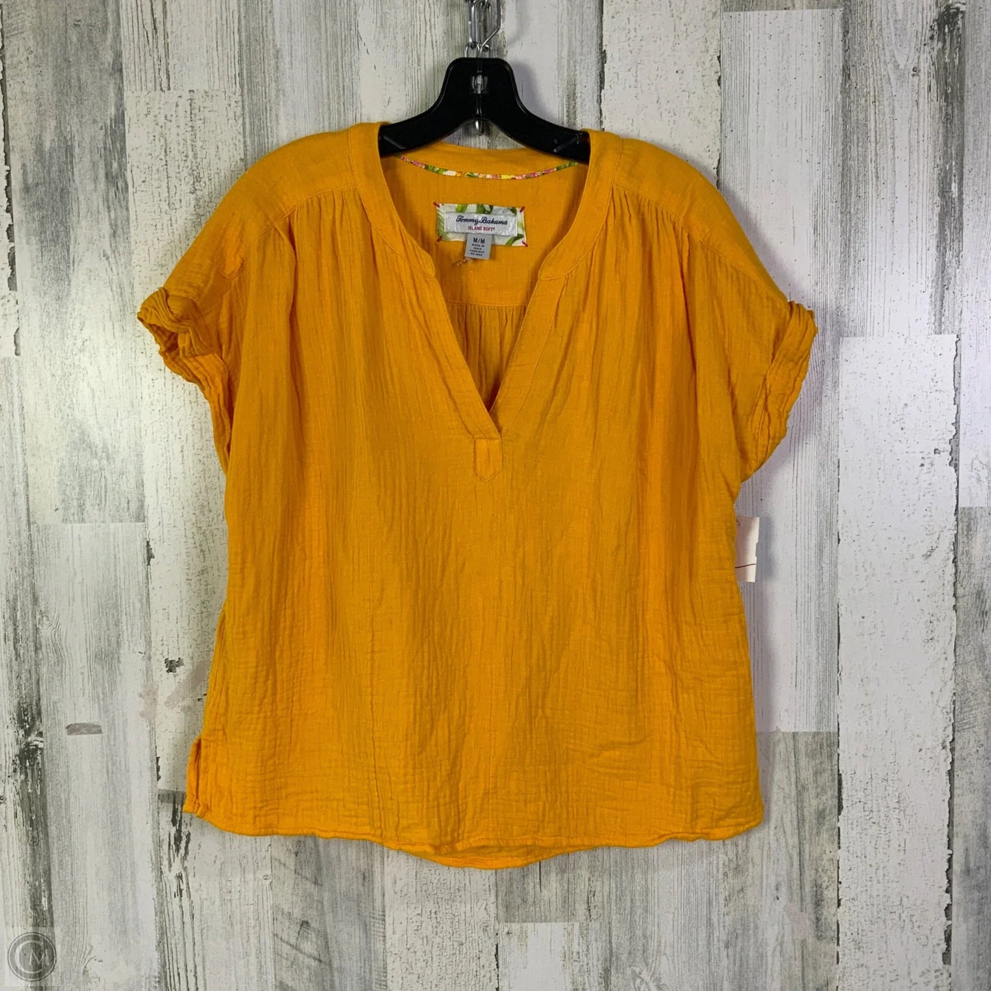 Top Short Sleeve By Tommy Bahama In Orange, Size: M