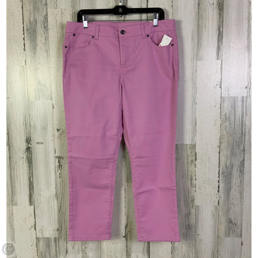 Jeans Cropped By Talbots In Pink Denim, Size: 12