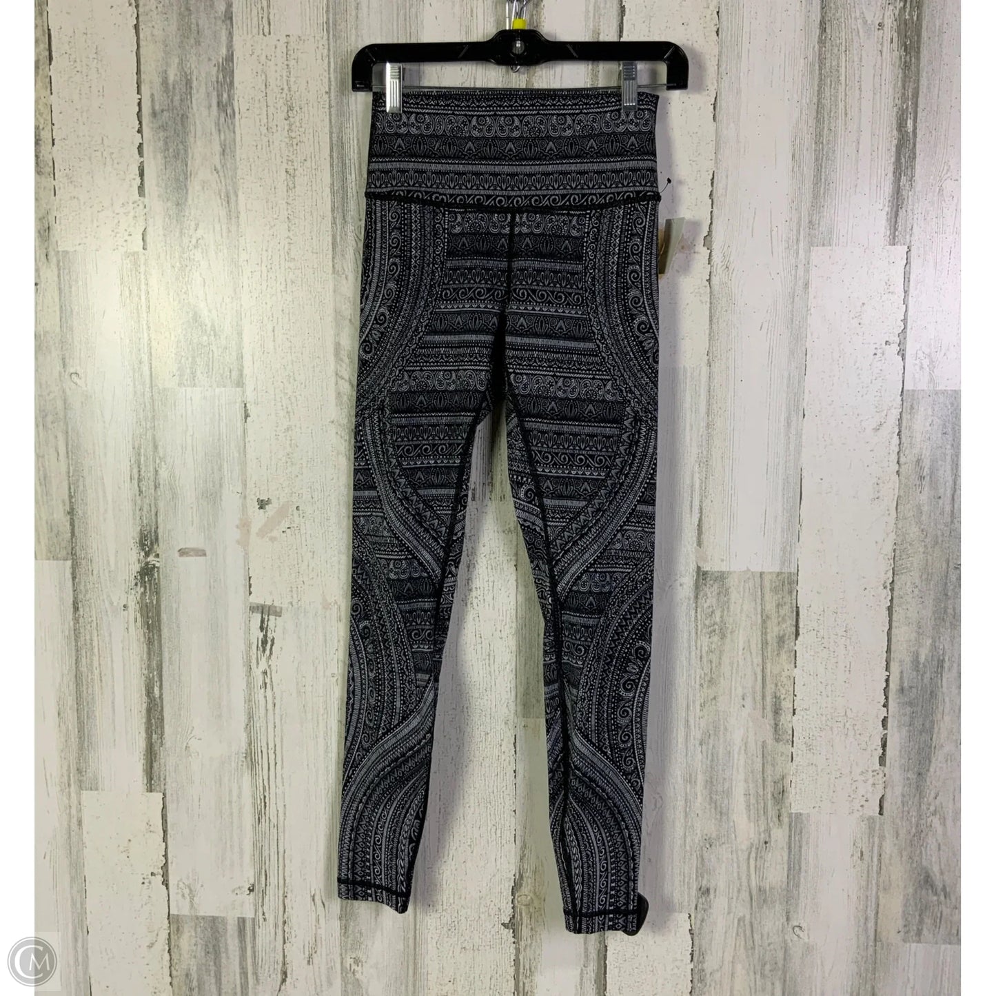 Athletic Leggings By Lululemon In Black & Grey, Size: 8