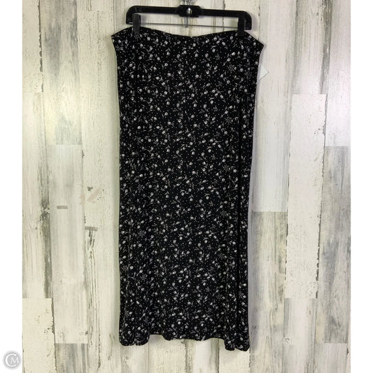 Skirt Maxi By Briggs In Black & White, Size: 2x