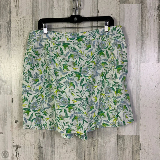 Shorts By Ellen Tracy In Green & White, Size: 16