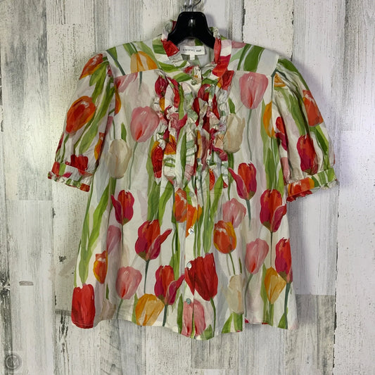 Top Short Sleeve By Entro In Green & Red, Size: S