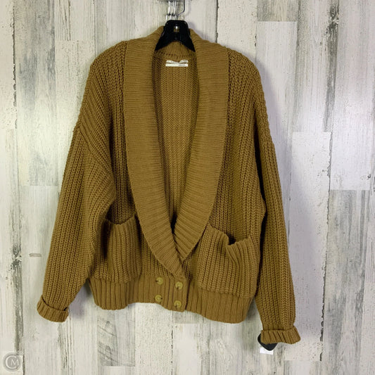Sweater Cardigan By Anthropologie In Brown, Size: L