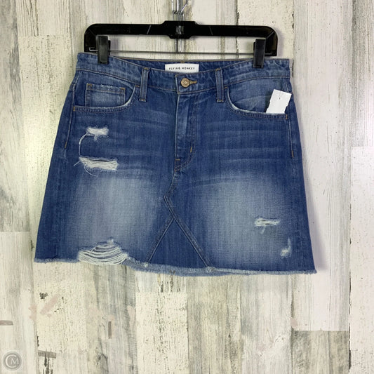 Skirt Mini & Short By Flying Monkey In Blue Denim, Size: 6