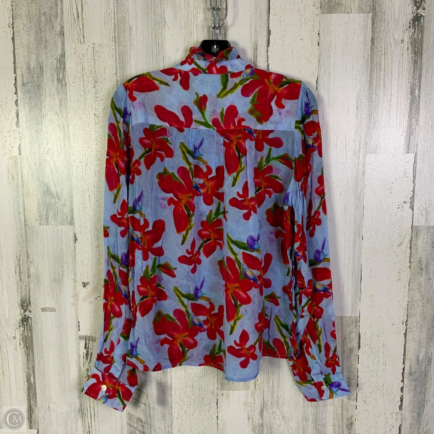 Top Long Sleeve By Clothes Mentor In Blue & Red, Size: M