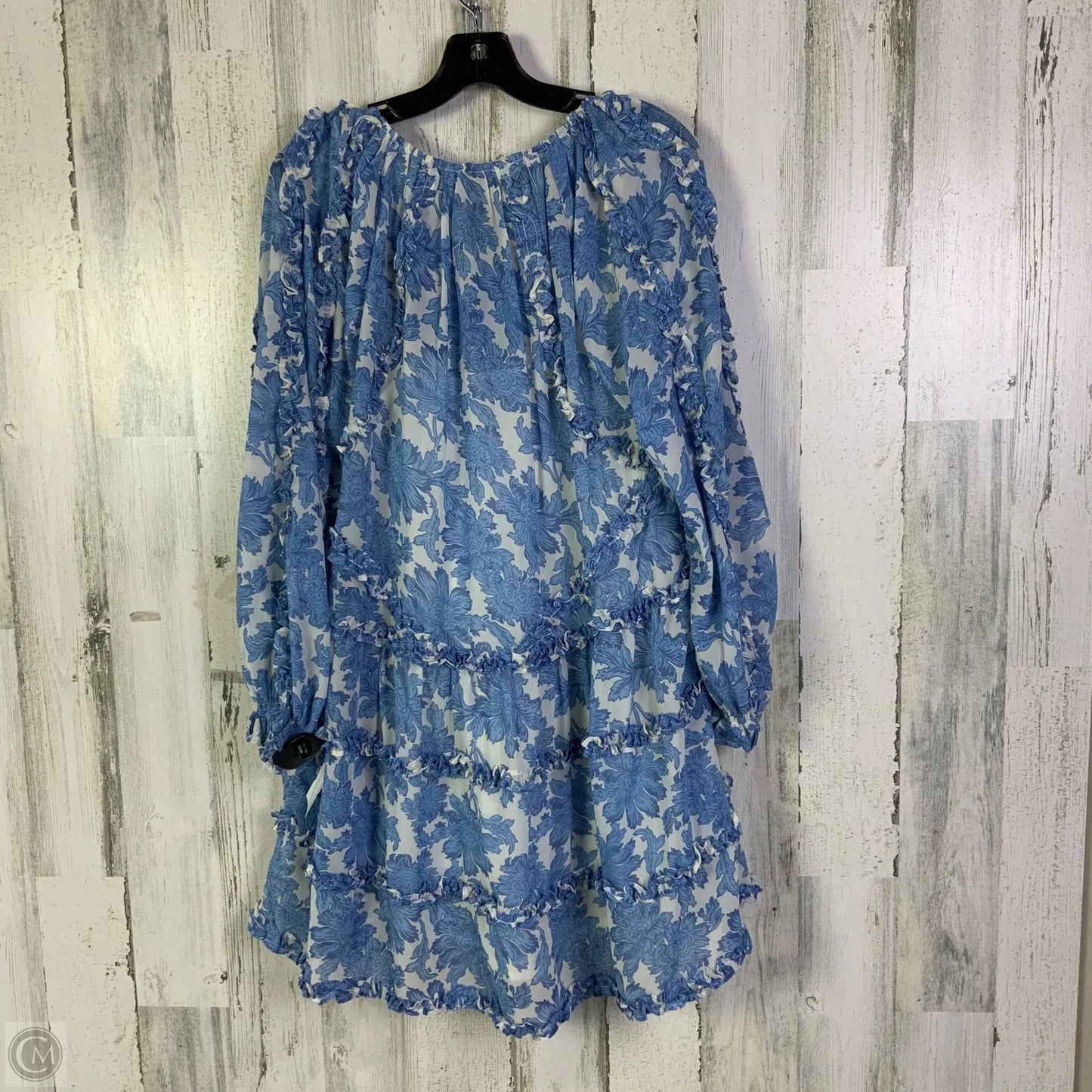 Dress Casual Short By Anthropologie In Blue & White, Size: M