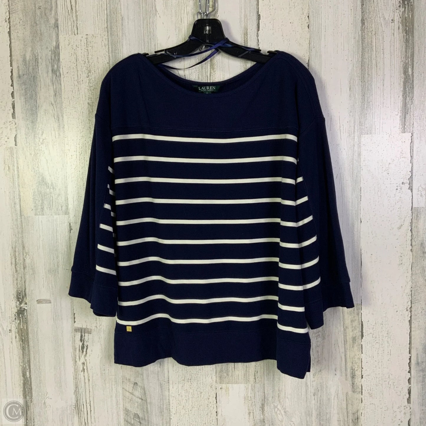 Sweatshirt Crewneck By Lauren By Ralph Lauren In Navy, Size: Xl