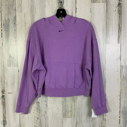 Sweatshirt Hoodie By Nike Apparel In Purple, Size: Xs