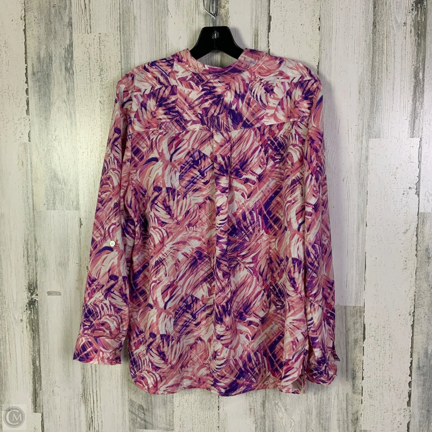 Top Long Sleeve By Chicos In Pink, Size: M