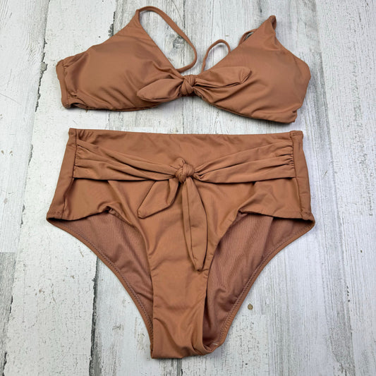 Tan Swimsuit 2pc Clothes Mentor, Size M