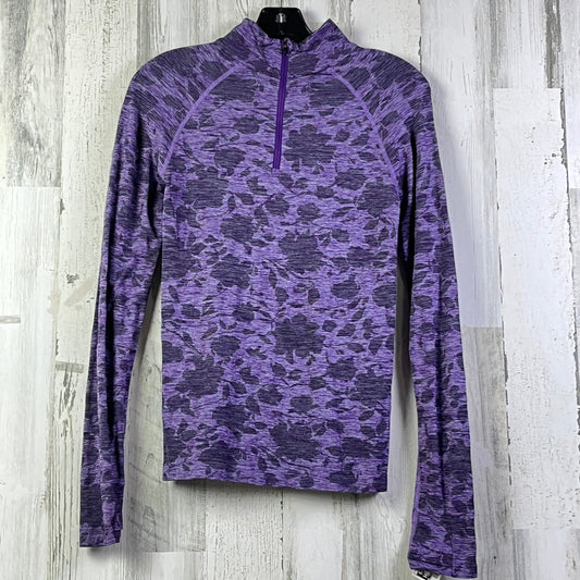 Athletic Top Long Sleeve Collar By Athleta In Purple, Size: S